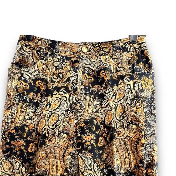 DANA BUCHMAN Gold and black paisley high waisted pants NWT SZ 6 - Picture 6 of 15